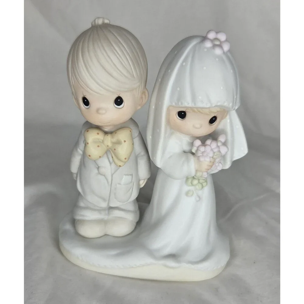 Vtg Precious Moments Figurine The Lord Bless You And Keep You Bride & Groom 1979